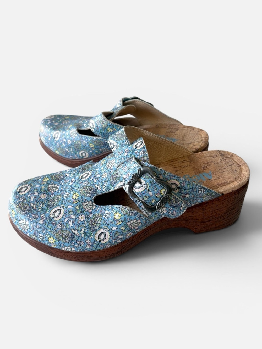 ALEGRIA Leather Selina Slip Resistant Comfort Clogs Size 38